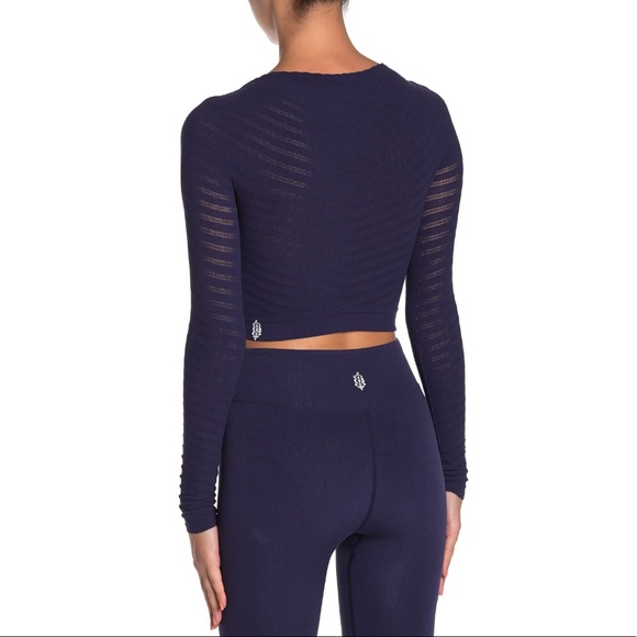 Free People Movement Eclipse Blue "Gone Adrift" Long Sleeve Shirt - Picture 2 of 3